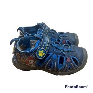 Paw Patrol Sandals Sz 8 Blue Caged Toddler Kids Shoes